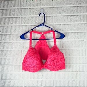 Torrid Pink Lace Front Close Lightly Lined